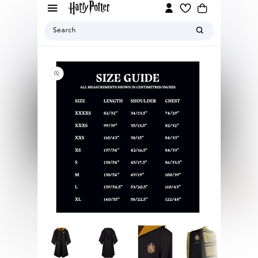 Hufflepuff Robe Size XXXS RARE - Picture 11 of 11